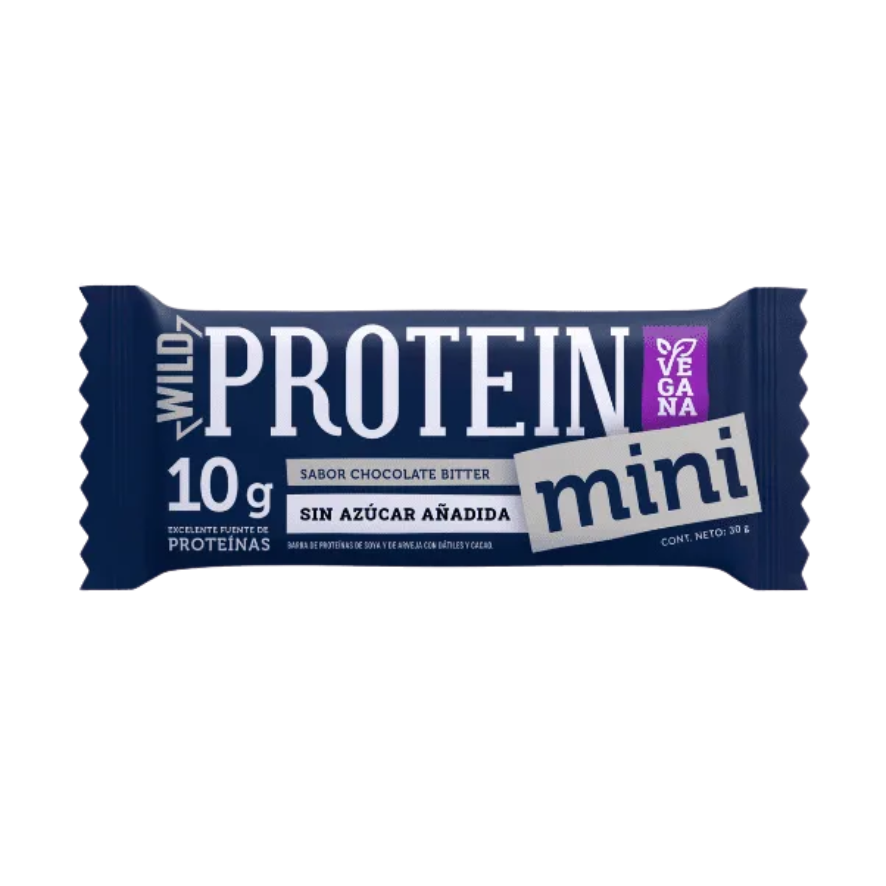WILD FOODS Barra Proteína Mini Vegana Chocolate Bitter 30 grs