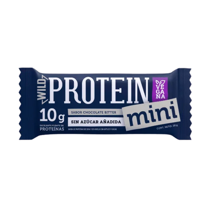 WILD FOODS Barra Proteína Mini Vegana Chocolate Bitter 30 grs