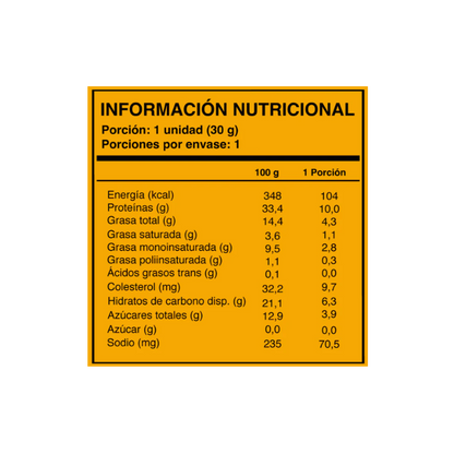 WILD FOODS Barra Proteína Mini Chocolate Maní 30 grs