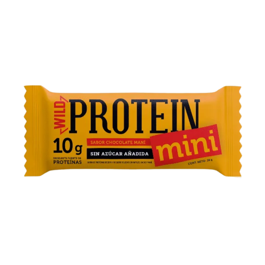 WILD FOODS Barra Proteína Mini Chocolate Maní 30 grs