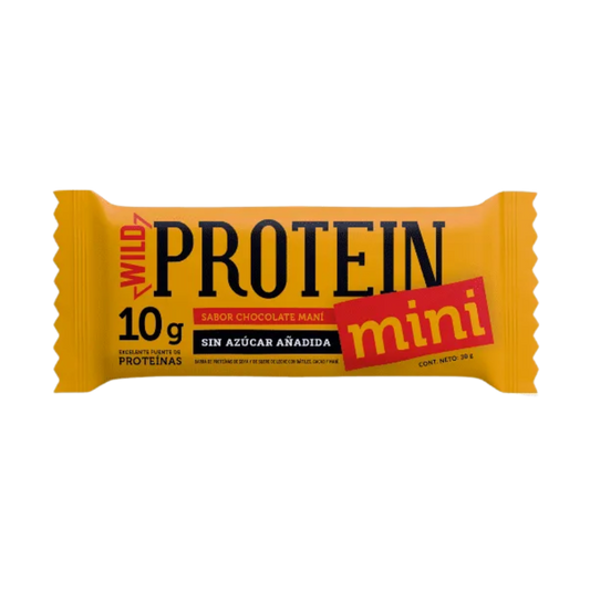 WILD FOODS Barra Proteína Mini Chocolate Maní 30 grs