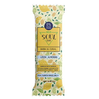 WILD FOODS Barra Natural Limón Almendra 35 grs