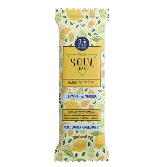 WILD FOODS Barra Natural Limón Almendra 35 grs