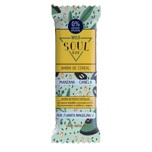WILD FOODS Barra Natural Manzana Canela 35 grs