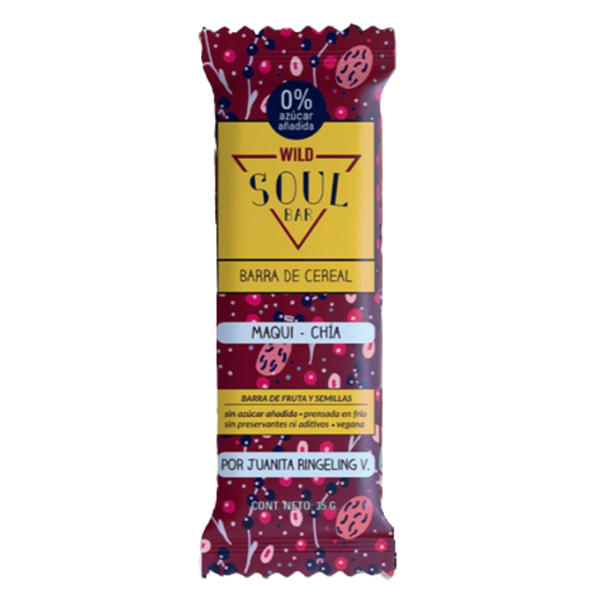 WILD FOODS Barra Natural Maqui Chía 35 grs