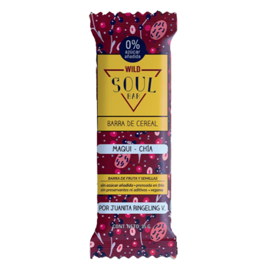 WILD FOODS Barra Natural Maqui Chía 35 grs